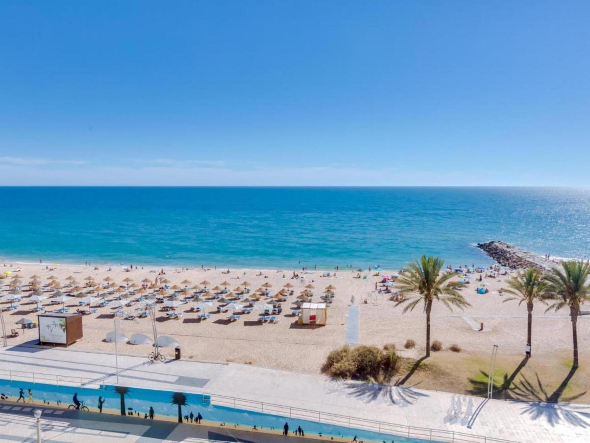 Carteia Superb Front Beach Flat Sea View Balcony Куартейра Екстер'єр фото